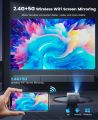 Mini Projector, ClokoWe WiFi Projector with Projection Screen 1080P Full HD, 14000 Portable Video 4K Projector Compatible with iphone TV Stick PS5 HDMI USB, Multimedia Home Movie Theater Projector. 
