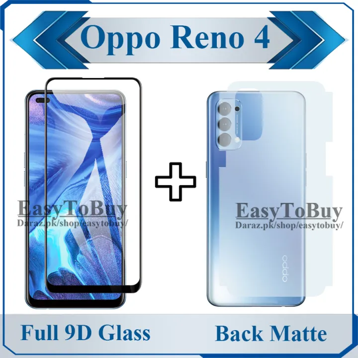 Oppo%20Reno%204%20Full%20Black%209D%20Tempered%20Glass%20Edge%20to%20Edge%20Full%20Glue%20Screen%20Protector%20+%20Back%20Matte%20Protector%20Soft%20Skin%20Sheet%20Soft%20Film%20Protector%20For%20Reno%204%20-%20Image%204
