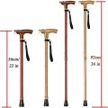 Old man stick with torch light intelligent wood color  Hiking Walking stick Trekking Poles. 