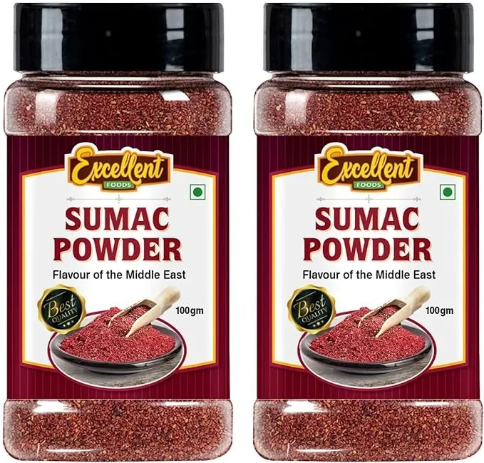 EXCELLENT%20FOODS%20-%20Sumac%20Powder%20100g%20x%202%20Pack%20-%20Traditional%20Middle%20Eastern%20Spice%20%7C%20Fresh%20&%20Pure%20%7C%20No%20Colors%20Added%20%7C%20Gluten%20Free%20%7C%20NON-GMO%20%7C%20Perfect%20Aroma%20-%20Image%202