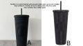 double wall DIY blank plain 700ml 710ml 24oz plastic durian tumbler durian cup with straw and lid no logo. 