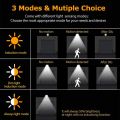 Solar Street Light Motion Sensor 120COB LED Three Lighting Modes, IP67 Water Proof Solar Security Light Flood Light Lamps for Garage, Patio, Path, Garden, Eave, Fence, Entrance Outdoor Lighting. 