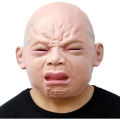 Releastic Scary Crying Human Face Mask Novelty Funny Crying Baby Mask Full Head Cosplay Latex Headgear Diy Props for Masquerade. 
