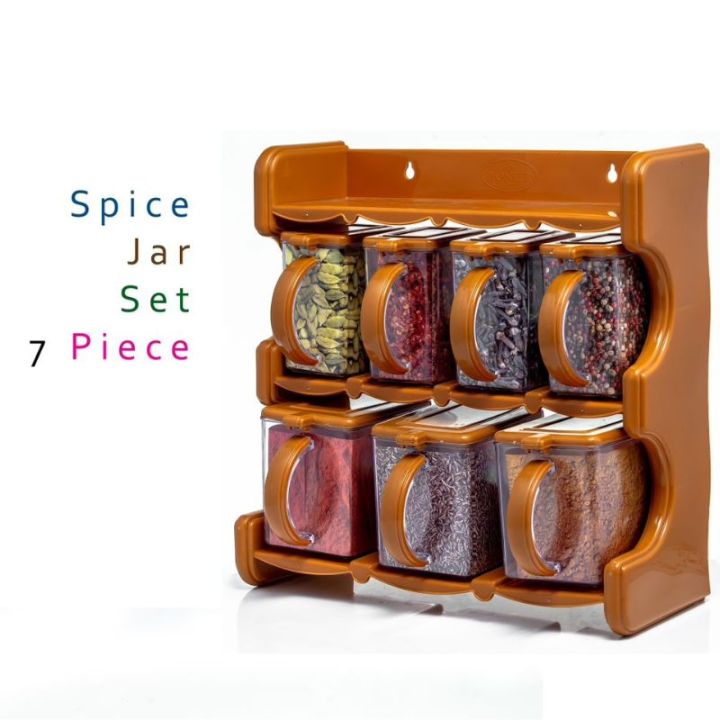 Spice Jar Masala Boxes Spice Rack 7 pcs with 7 spoon jar