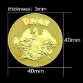 Pokemon Coine Anime Commemorative Gold Coin Metal Pokémon Coins Pikachu Vmax Charizard Mewtwo Golden Round Iron Hard Cards Toys. 