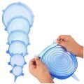 6pcs Universal Food Silicone Cover Silicone Stretch Lids for Bowl, Cup, Pot, Pan, Dish, Food Covers, Flexible Silicone Lids Food Wrap Apply to All Kinds of Food Storage Container.. 