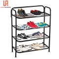 High Quality 4 Layer Shoes Rack Stand Stainless black color 4 shelf shoes organizer Rack best price in pakistan. 