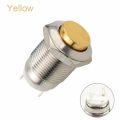 High Round 250V Waterproof Push Button Switch Metal Momentary 12mm. 
