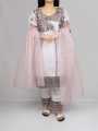 Organza white 3 Pieces Embroidered Stitch Ladies Suit Ready to Wear for Girls and Women. 