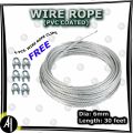 Wire Rope (PVC Coated) - 6mm. 