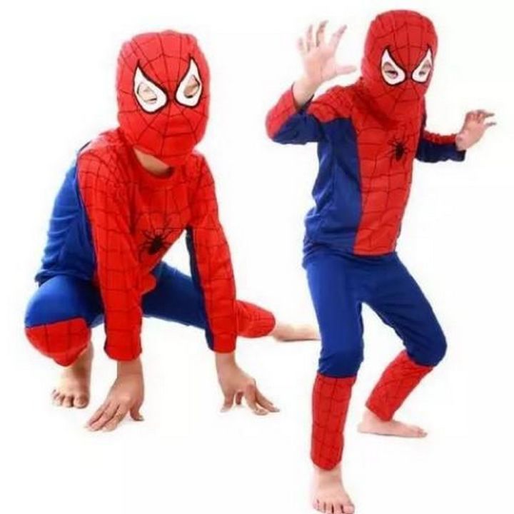 Spiderman%20Costume%20for%20Kids,%20Super%20Hero%20Costume%20Includes%20a%20Jumpsuit%20and%20a%20Breathable%20Hooded%20Mask%20-%20Image%202