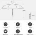 White/Black Folding Umbrella High Quality, Sunny foldable umbrella Strong Handle for man & woman, Travelling Umbrella. 