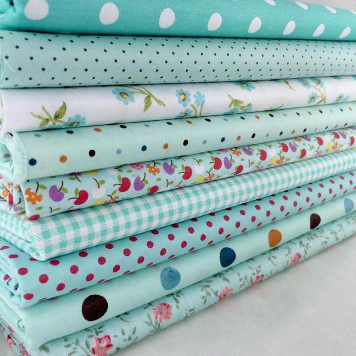 100% Cotton 9 Assorted Pre Cut Charm 10" Squares Quilt Fabric F209