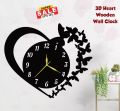 High quality wooden wall clock | Heart shape wall clock | heart shape wooden wall clock. 