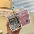 Korean Acrylic transparent Storage Box Blind box Card Kpop Photocard Storage Box Photo Card Organizer Compartment Flip Box. 