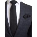 Ricnais 8cm Wool Necktie Solid Plaid Tie For Men Quality Cashmere Tie and Handkerchief Cravats Set Suit For Wedding Party. 