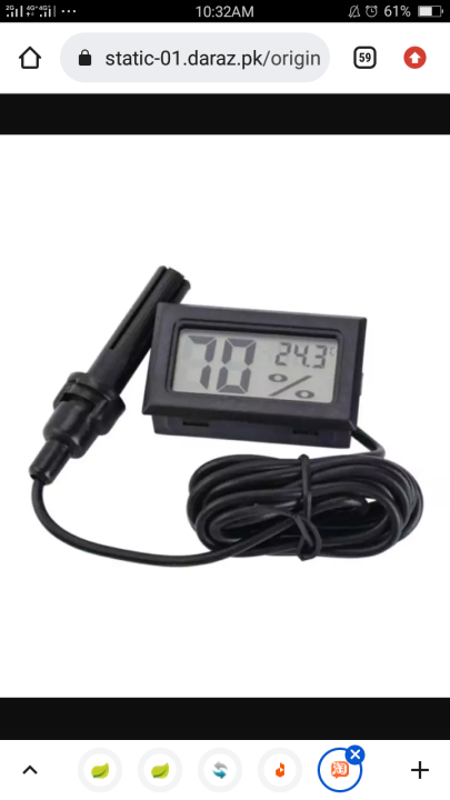 Digital Temperature and Humidity Meter Digital Hygrometer With Cable and Probe Egg Incubator Fridge Freezer