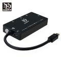 Thunderbolt 2 Dock Mini Displayport to HDMI VGA DVI Multi-Port Thunderbolt Hub Adapter 4 in1 Audio Cable for Mac Book Air Black. 