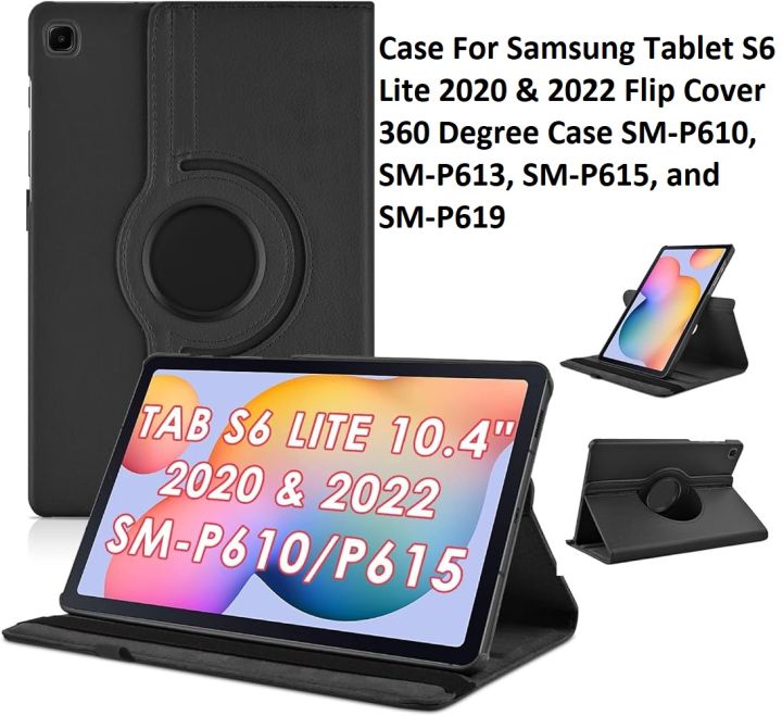 Flip Case For Samsung Tab S6 Lite Rotate  S6 Lite Flip 10.4 inch Rotate book cover