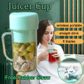 340ML Wireless Juicer Cup Portable Juice Blender Mini Ice Crusher Home Outdoor Office Fruit Milkshake Vegetable Juice Maker. 