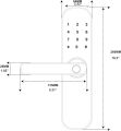 HAIFUAN M20 Bluetooth Digital Fingerprint Electric Door Lock Unlock with Card, Code, App (Compatible with Alexa) (Left Hand Door Only). 