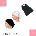 Elastic Half Niqab Patti for Women/Girls – Breathable, Comfortable, Black Color. 