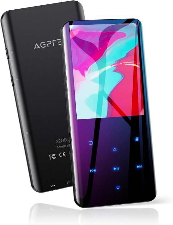 MP3 Player with Bluetooth 5.3, AGPTEK A19X 2.4" Curved Screen Portable Music Player with Speaker Lossless Sound (OPEN BOX)