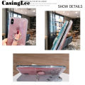 Casinglee for Realme 7i case Shiny Ring Glitter Soft Transparent Holder Stand Back cover with String for Realme 7i Phone cases cover Stars Moon Girls. 