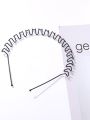 Hair Band Pack Of 3 - Black Color Hair Band For Man For Daily Use Premium Quality Hair Band For Men And Women Daily Use Black Spring ZigZag Wave Metal Hair Hoop Band Unisex Sports Headband Headware Accessories Hair Band  (Black). 