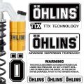 ohlins shock absorber sticker for motorcycle decals vinyl waterproof logo transparent transfer stickers. 