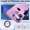 For Iphone 16/Iphone 16 Plus Camera Lens Protector HD Tempered Metal Glass Camera Screen Protector Cover Film Aluminum Alloy Lens (Case Friendly). 