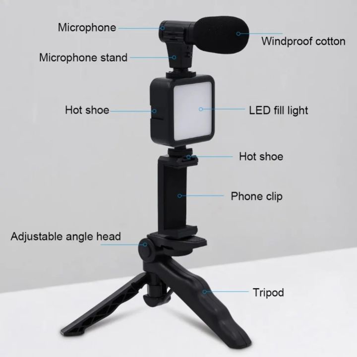 Vlogging%20Kit:%20All-in-One%20Video%20Making%20Kit%20with%20Tripod%20Stand,%20Microphone,%20LED%20Light,%20Mobile%20Holder%20&%20Bluetooth%20Selfie%20Shutter%20-%20For%20Live%20Stream,%20Vlogs%20&%20TikTok%20-%20Image%206