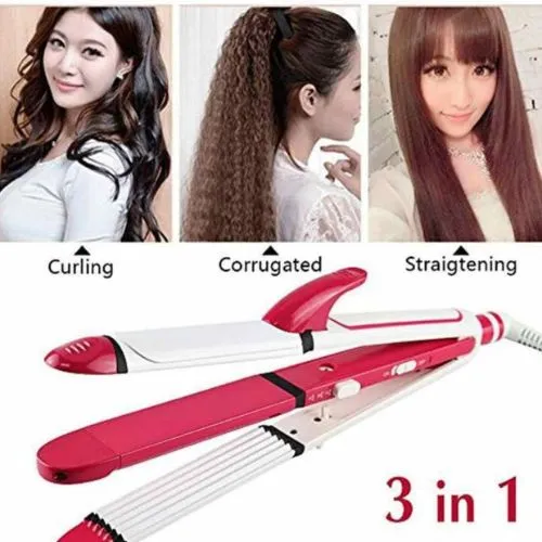 SHINON%203%20in%201%20Hair%20Straightener%20Crimper%20And%20crimple%20and%20roller%20Curler%20SH%208088%20Pink%20And%20White%20-%20Image%204