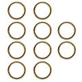 10Pc DIY Solid Brass Round Split Key Ring Keychain Key Holder Hoop Loop 15mm. 