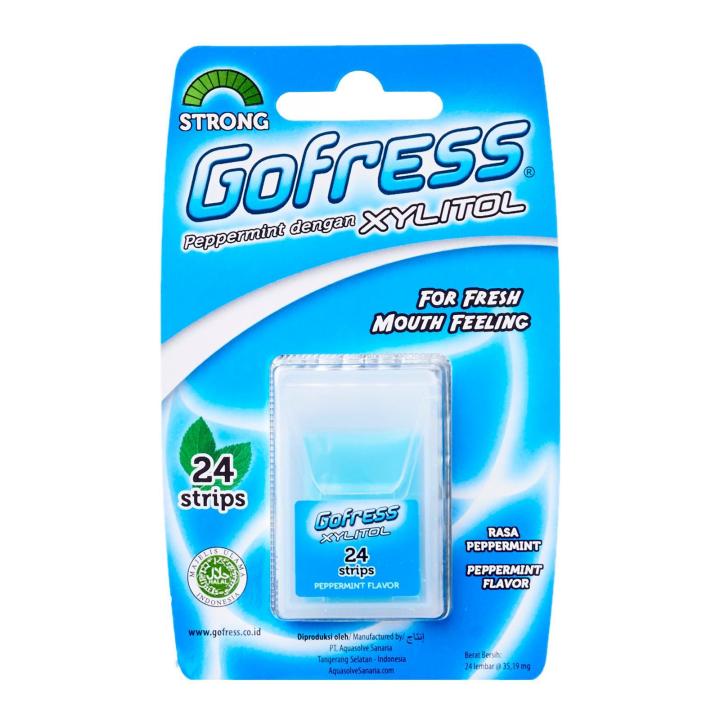 Gofress%20Xylitol%20Peppermint%20Flavored%2024%20Strips%20Mouth%20Freshner%20-%20Image%204