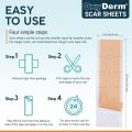 OxyDerm Scar Sheets Efficent Surgery Scar Removal Premium Medical Silicone Gel Sheet Size 4cm X 15cm - 5 pcs. 