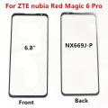Front Glass For ZTE Nubia Red Magic 9 Pro Plus 8 6 6R 6S Pro 7 Pro Play Touch Screen LCD Display Out Panel Repair Parts + OCA. 