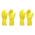 AlClean Pair of Rubber Gloves For House Hold and Others Multipurpose Yellow Thin Film Latex Thicken  Examination Glove Household. 