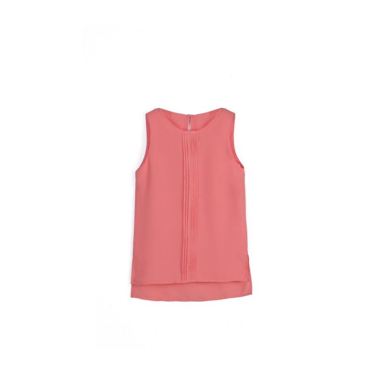 West by Sapphire Women Western Pintuck Sleeveless Top