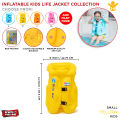 Inflatable Kid's Life Jacket Summer Collection, Life Vest Swimming, Boating, Rafting, Beach, Water Sports, Safety, Portable, 2 Quick Adjustable Buckle, Fun Play Game Waters Swim, Premium Quality Air Plug For Girls, Boys, Children's Life. 