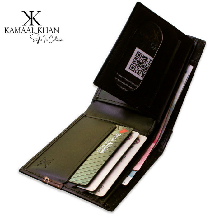 Genuine%20Leather%20Men's%20Purse%20Wallet%20For%20Men%20BiFold%20%5B%20Compact%20Size%20%5D%20Crocodile%20Embossed%20Wallet%20Clasp%20-%20Image%204