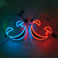 Luminous LED Devil Disguise Mask Cosplay Scary Ghost Face Mask Flashing Party Mask For Halloween. 