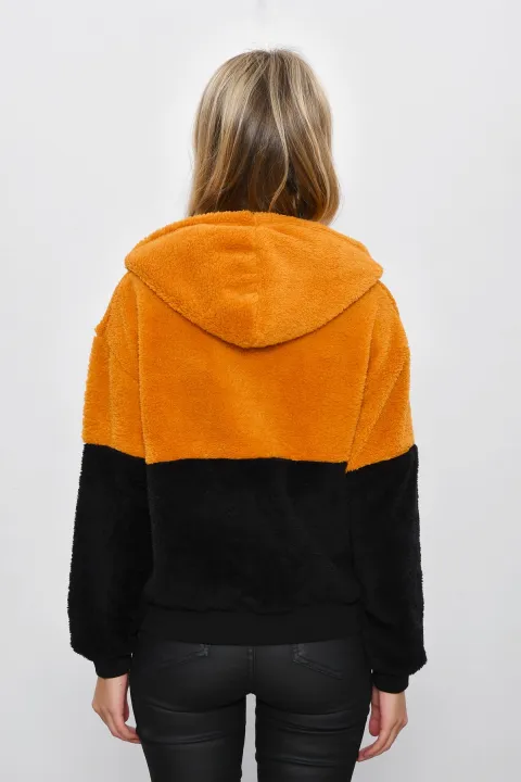 C&S%20Women's%20Mustard-Black%20Zippered%20Hooded%20Plush%20Sweatshirt%20YLF102%20-%20Image%206