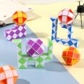Magic Snake Cube Blocks Snake Puzzle Snake Magic Ruler Twist Toy Party Fillers Mini Snake Speed Cube Snake Fidget Toy For Kids Intelligence Development Party Favours Children Gift. 