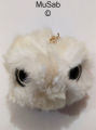 Key chain for girls keyring for girls fluffy Owl Face Pom Pom keychain stuffed Toy key chain For smart phones bags purse decoration etc. 