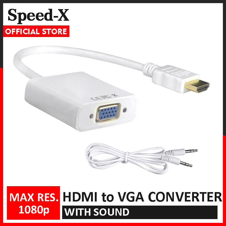 Speed X HDMI to VGA Converter (HDMI to VGA Converter with Sound)