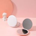 LED light makeup mirror foldable makeup small pocket mirror for women's luminous effect pink white mini mirror. 