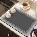 Dish Drying Mat for Multi color and Design Kitchen Counter Decor Absorbent Dish Mat Drying Pad Leaves Dish Drainer Rack Mats for Coffee Bar QS Mart. 