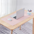Anti-slip Waterproof Double-sided Faux Leather Mouse Pad Desktop Mat Table Cover. 