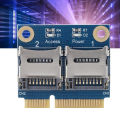 New Mini PCI-e to Dual Micro Secure Digital TF Adapter Card Converter Extender Card. 